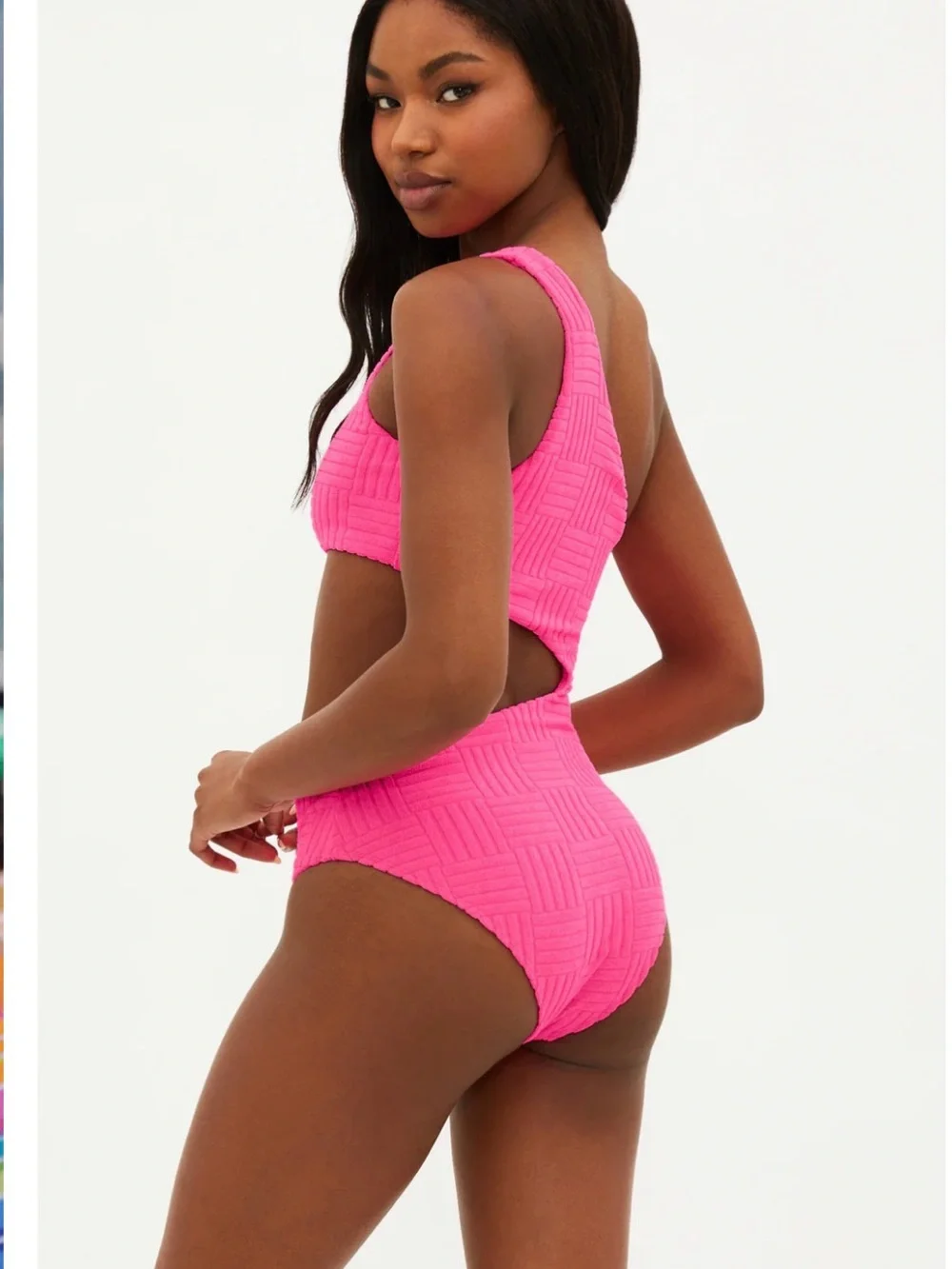 Beach Riot Celine Terry One-Piece in Strawberry Moon